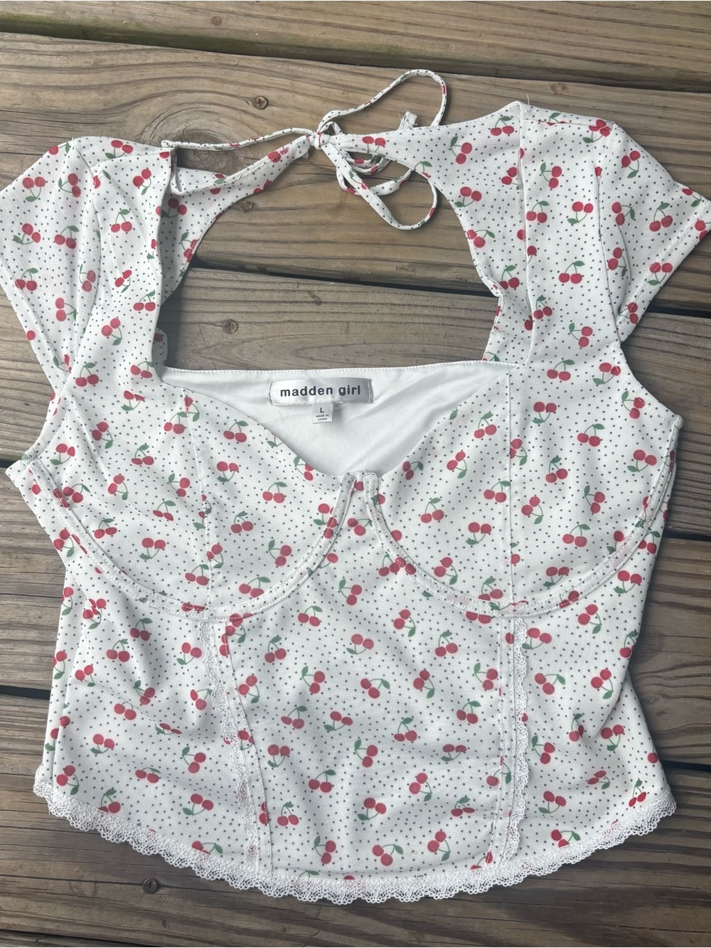 Madden Girl Cherry Print Baby Girl Top